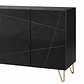 Buffet Moderno LuxLine Negro con Patas Doradas - Miniatura 3