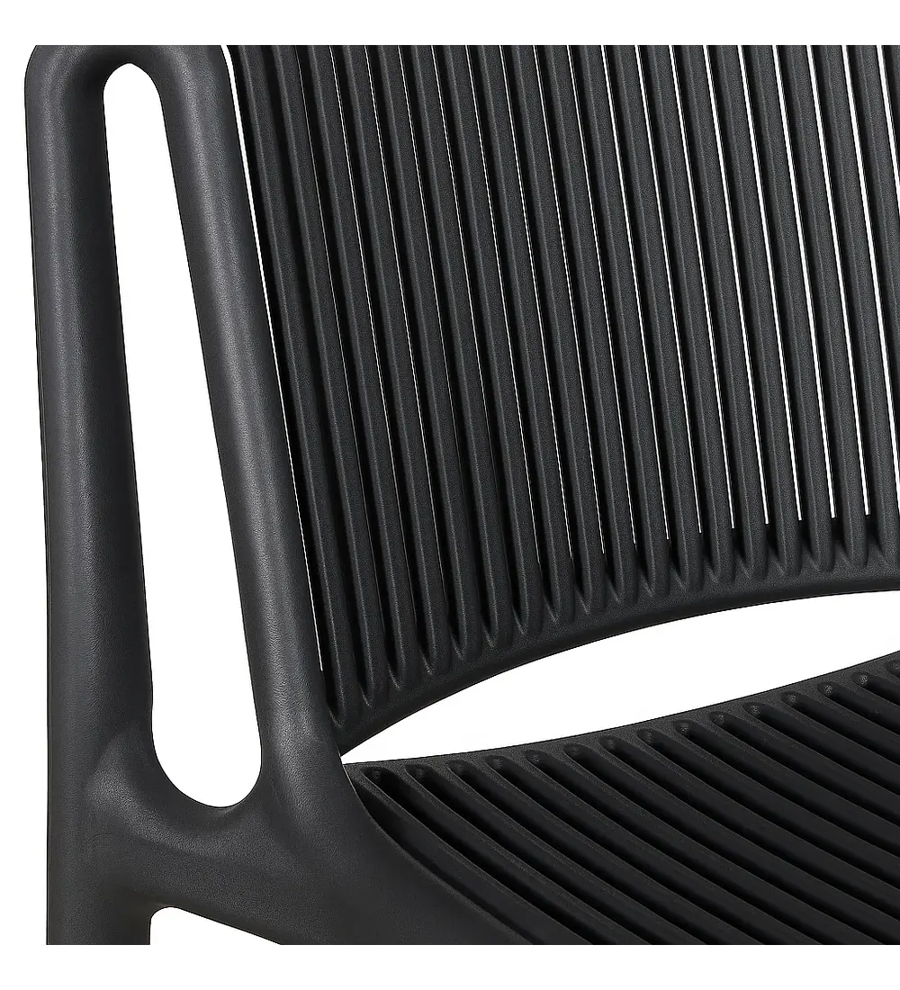 Taburete Alto Capri Polipropileno - Negro