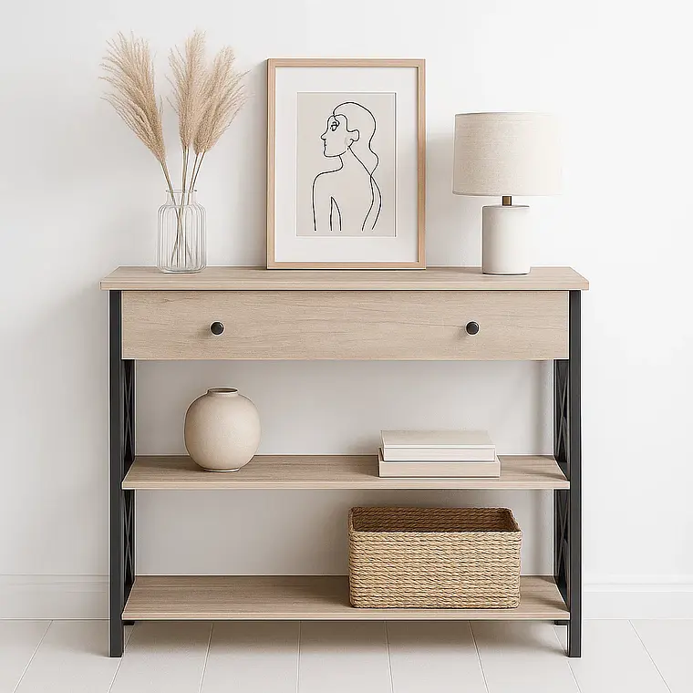 Arrimo con Cajón y 2 Estantes de Almacenaje 1