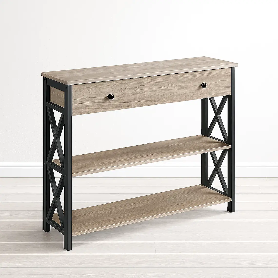 Arrimo con Cajón y 2 Estantes de Almacenaje 2