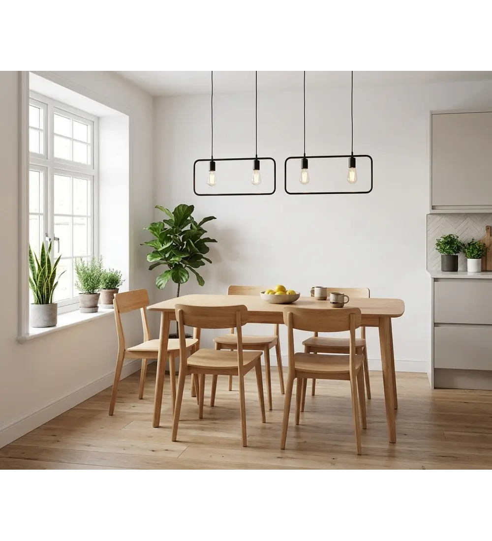 Mesa Vema Madera Haya Rectangular  160x80cm