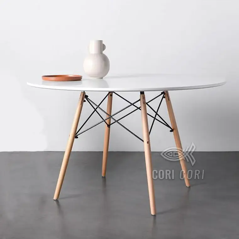2da Seleccion.- Mesa  Eames Blanca 100cm 1