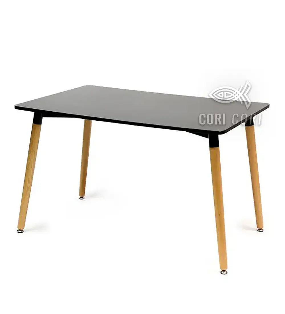 2da Seleccion.- Mesa Melamina Rectangular Negro (120x80cm) 