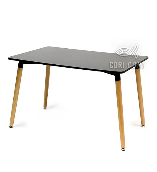 2da Seleccion.- Mesa Melamina Rectangular Negro (120x80cm) 