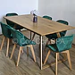 Comedor Mesa Expandible Rectangular + 6 Sillas Mariposas Velvet  - Miniatura 1