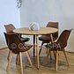 Comedor Mesa Aura Wood 120cms  + 4 Sillas Tulip - Miniatura 1