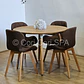 Comedor Mesa Aura 120cms + 4 Sillas Mariposa Lino - Miniatura 28