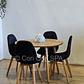 Comedor Mesa Aura Wood 120cms + 4 Sillas Capitonne Velvet - Miniatura 2
