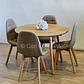 Comedor Mesa Aura Wood 120cms + 4 Sillas Capitonne Lino - Miniatura 2
