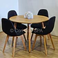 Comedor Mesa Aura Wood 120cms + 4 Sillas Capitonne Lino - Miniatura 8