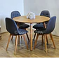 Comedor Mesa Aura Wood 120cms + 4 Sillas Capitonne Lino - Miniatura 9