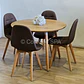 Comedor Mesa Aura Wood 120cms + 4 Sillas Capitonne Lino - Miniatura 14
