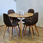 Comedor Mesa Aura Wood 120cms + 4 Sillas Capitonne Lino - Miniatura 15