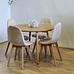 Comedor Mesa Aura Wood 120cms + 4 Sillas Capitonne Lino - Miniatura 16