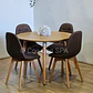 Comedor Mesa Aura Wood 120cms + 4 Sillas Capitonne Lino - Miniatura 19