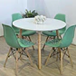 Comedor Mesa Aura Blanca 120cms  + 4 Sillas Eames - Miniatura 4