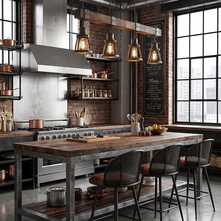 Taburete Ratán PU Antique Giratorio 6