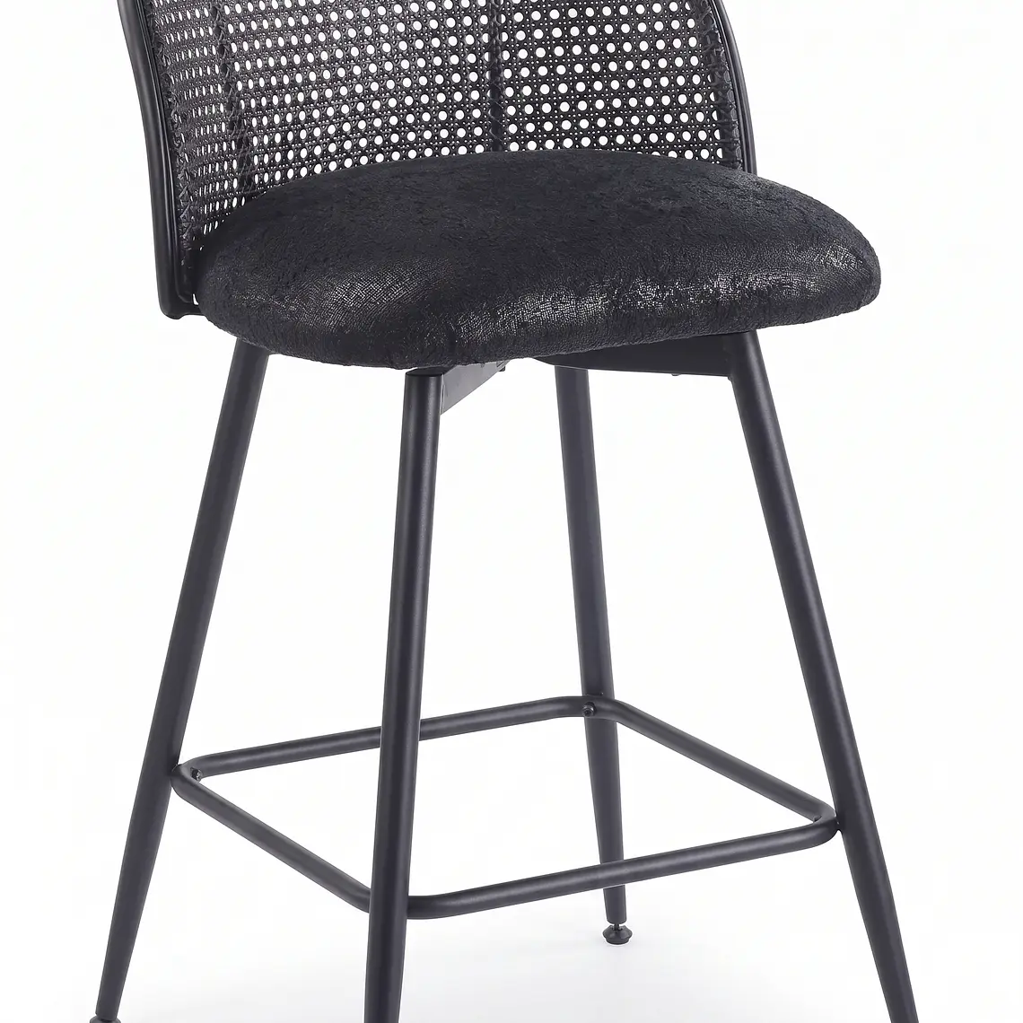 Pack 2 Taburete Ratán PU Antique Giratorio 5