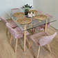  Mesa Crox 160 x 90cms  + 6  Sillas Mariposa Velvet  - Miniatura 3