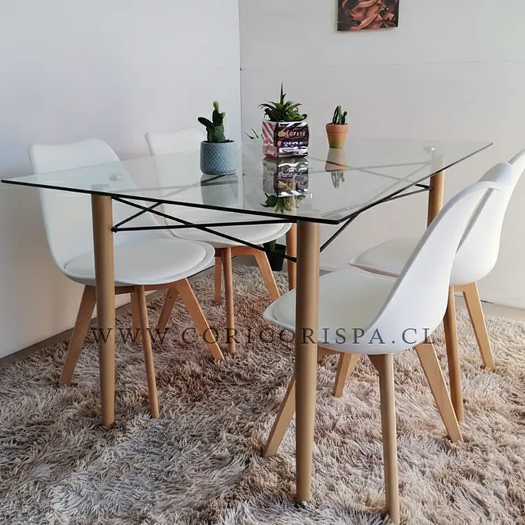 Mesa Crox 160 x 90cms + 4 Sillas Tulip 5