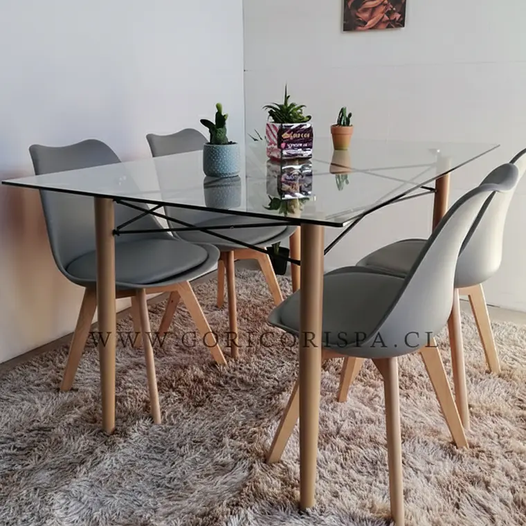 Mesa Crox 160 x 90cms + 4 Sillas Tulip 14