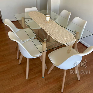  Mesa Crox 160 x 90cms +  6 Sillas Tulip