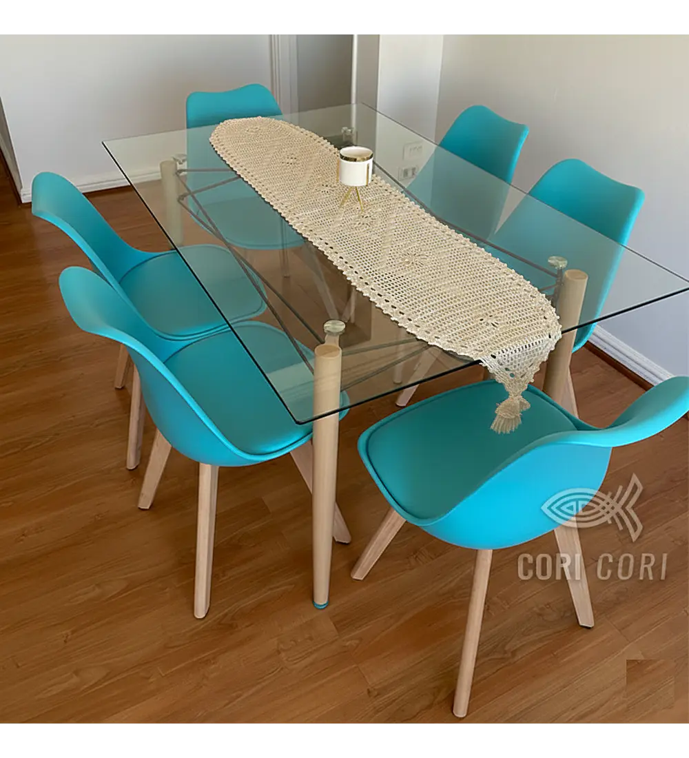  Mesa Crox 160 x 90cms +  6 Sillas Tulip
