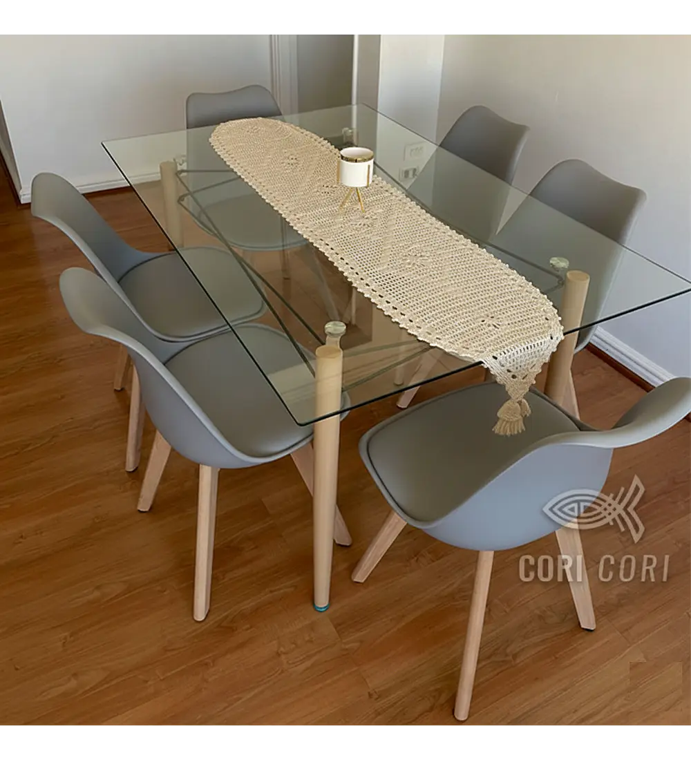  Mesa Crox 160 x 90cms +  6 Sillas Tulip