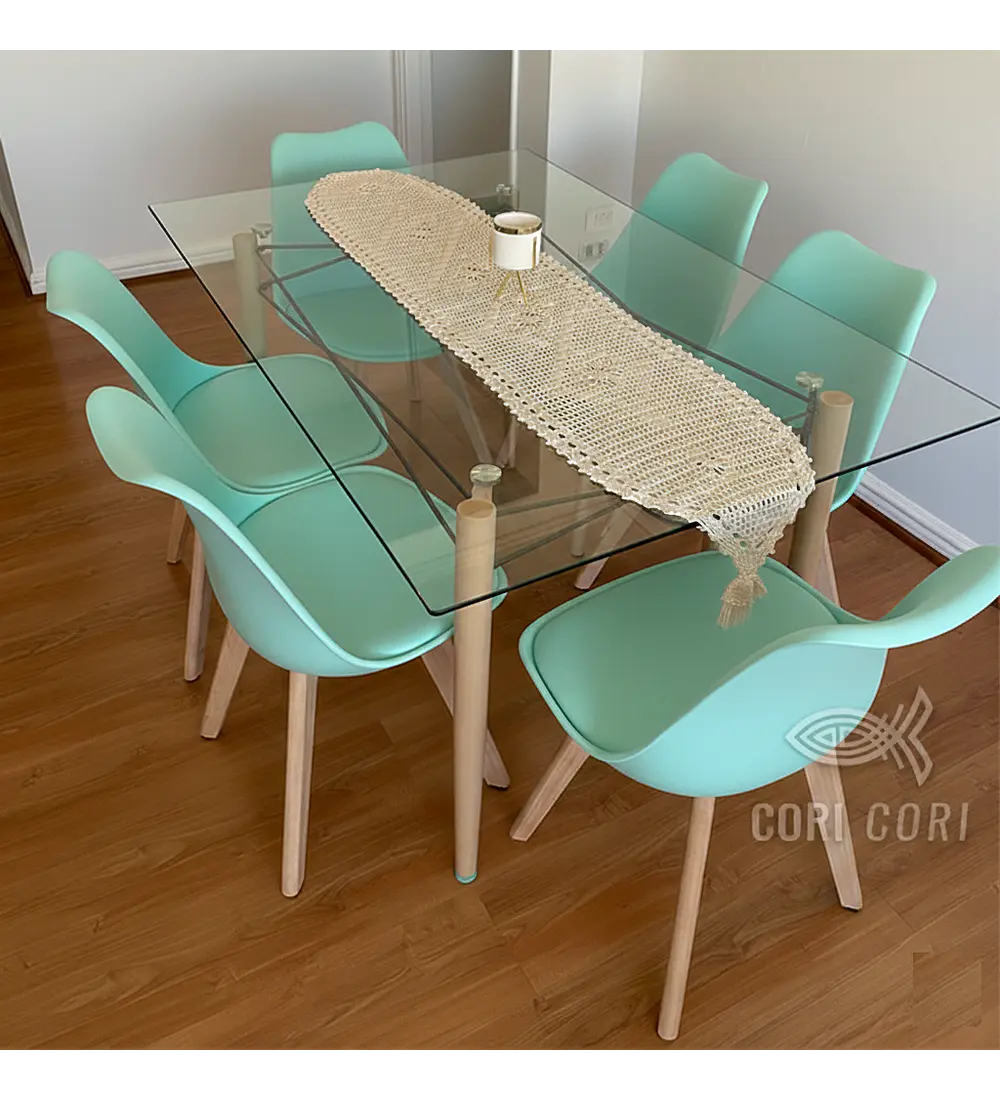  Mesa Crox 160 x 90cms +  6 Sillas Tulip