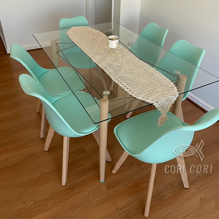  Mesa Crox 160 x 90cms +  6 Sillas Tulip 12