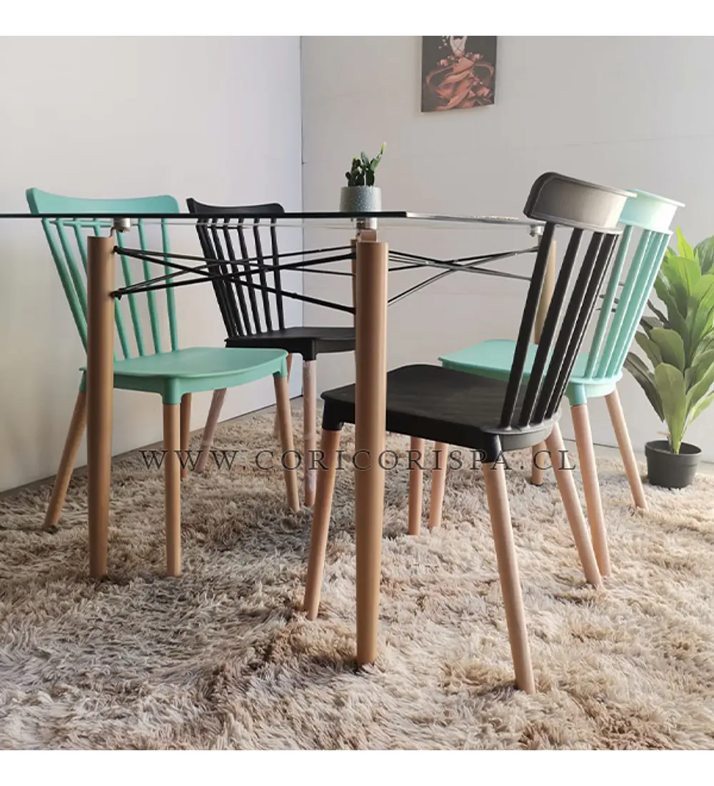 Mesa Crox 160 x 90cms + 4 Sillas Windsor