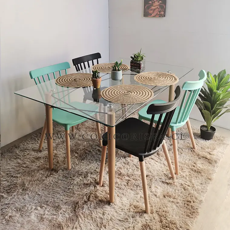 Mesa Crox 160 x 90cms + 4 Sillas Windsor 3