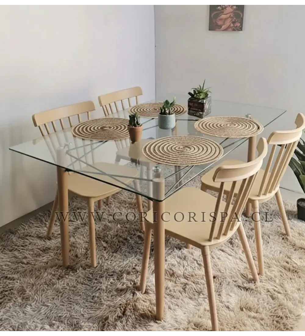 Mesa Crox 160 x 90cms + 4 Sillas Windsor