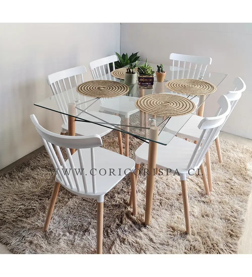 Mesa Crox 160 x 90cms +  6 Sillas Windsor