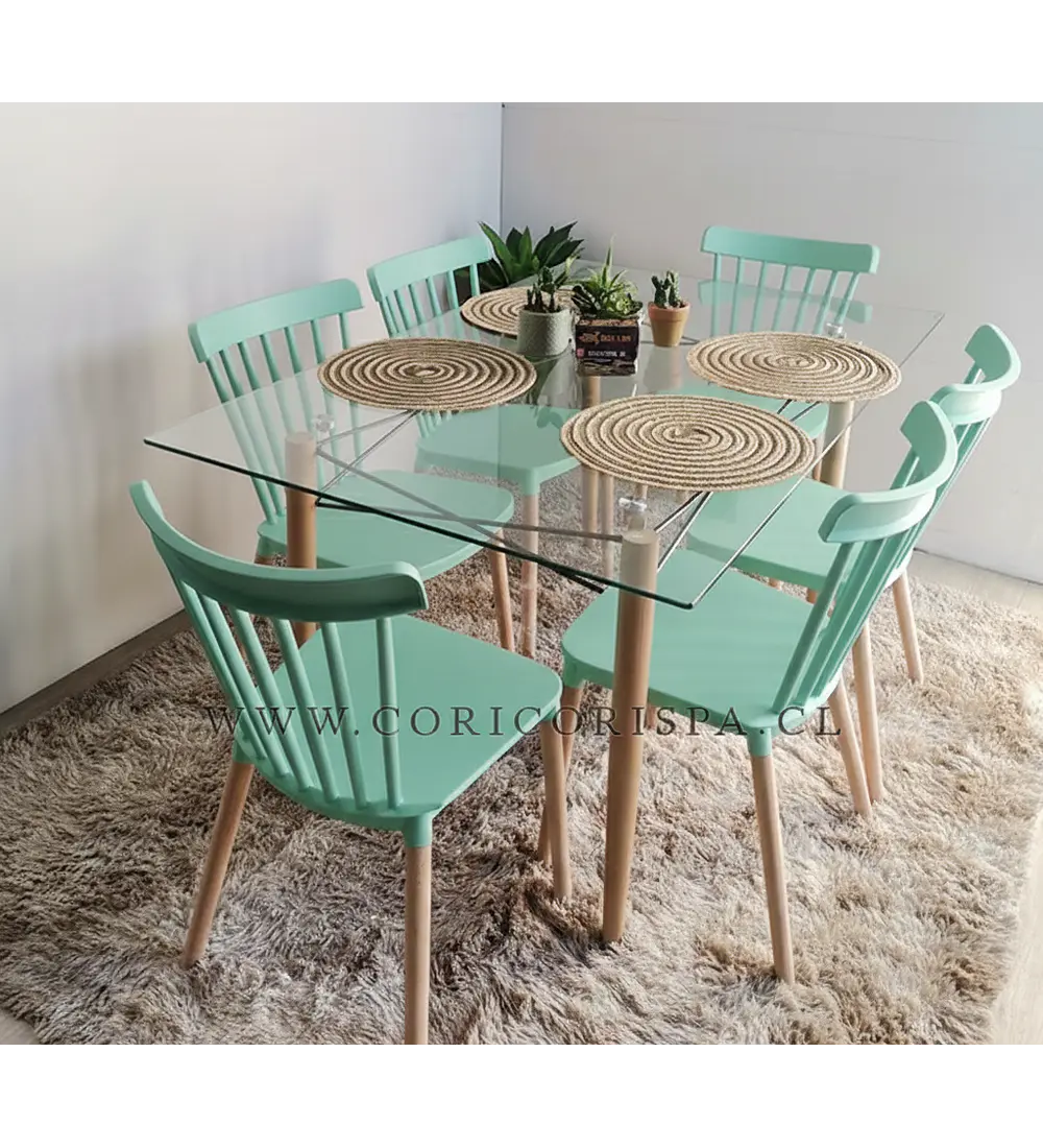 Mesa Crox 160 x 90cms +  6 Sillas Windsor