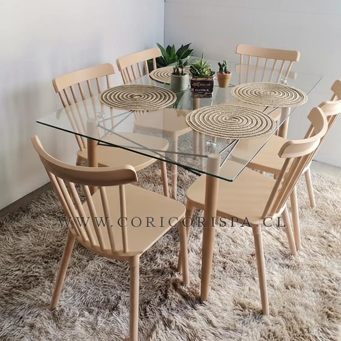 Mesa Crox 160 x 90cms +  6 Sillas Windsor 2