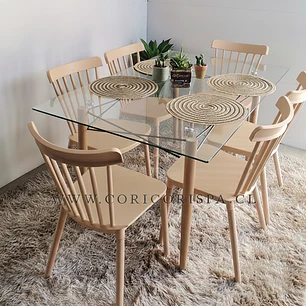 Mesa Crox 160 x 90cms +  6 Sillas Windsor