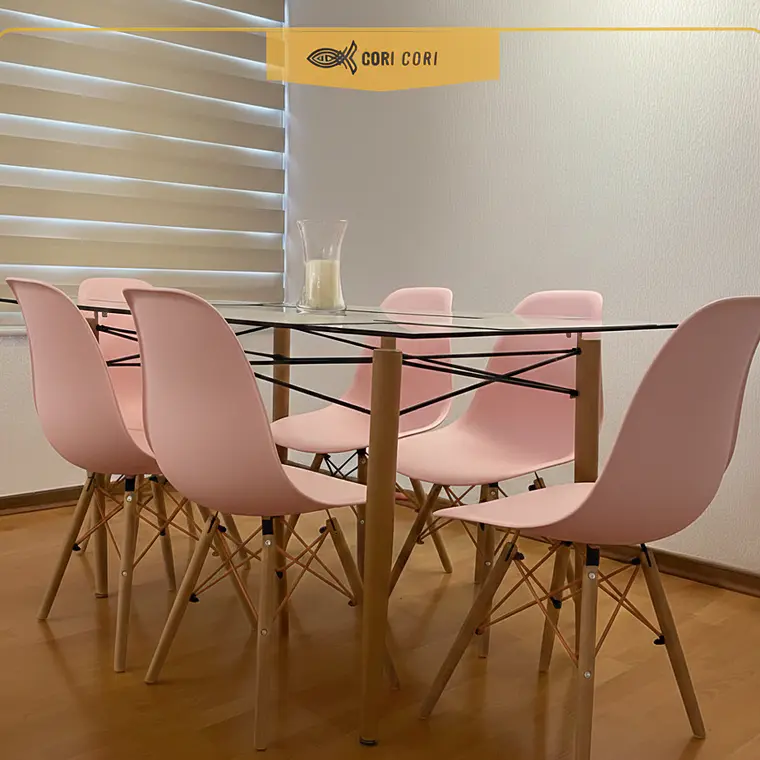 Mesa Crox 160x 90cms + 6 Sillas Eames 7