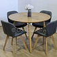Comedor Mesa Aura Wood 120cms  + 4 Sillas Mariposa Ecocuero Wood - Miniatura 12