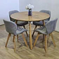 Comedor Mesa Aura Wood 120cms  + 4 Sillas Mariposa Ecocuero Wood - Miniatura 14