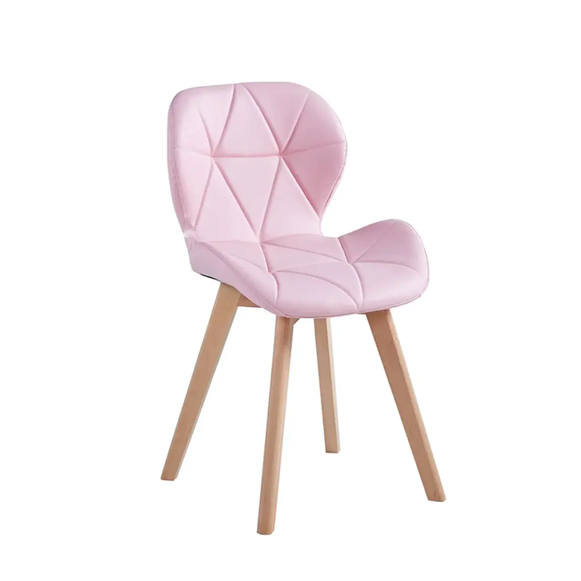 Comedor Mesa Aura Blanca 120cms  + 4 Sillas Mariposa Ecocuero Wood 10