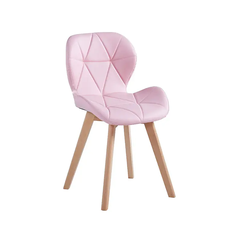 Comedor Mesa Aura Blanca 120cms  + 4 Sillas Mariposa Ecocuero Wood 10
