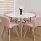 Comedor Mesa Aura Blanca 120cms  + 4 Sillas Mariposa Ecocuero Wood - Miniatura 3
