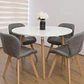 Comedor Mesa Aura Blanca 120cms  + 4 Sillas Mariposa Ecocuero Wood - Miniatura 5