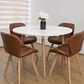 Comedor Mesa Aura Blanca 120cms  + 4 Sillas Mariposa Ecocuero Wood - Miniatura 6