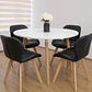 Comedor Mesa Aura Blanca 120cms  + 4 Sillas Mariposa Ecocuero Wood - Miniatura 7