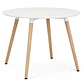 Comedor Mesa Aura Blanca 120cms  + 4 Sillas Mariposa Ecocuero Wood - Miniatura 15