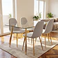 Comedor Rubi 130 x80cms Gold + 4 Sillas Scoop Velvet Gold - Miniatura 2