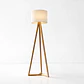 Lampara de Pie Classic Blanca / Madera - Miniatura 1