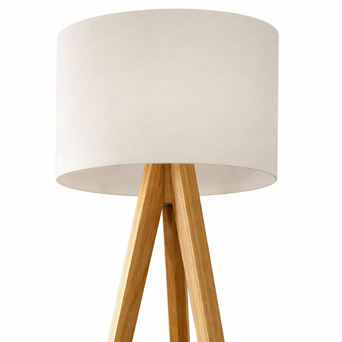 Lampara de Pie Classic Blanca / Madera 4